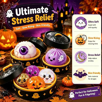 Halloween Ghost Squeeze Toys – Cute Scary Stress-Relievers for Party Favors