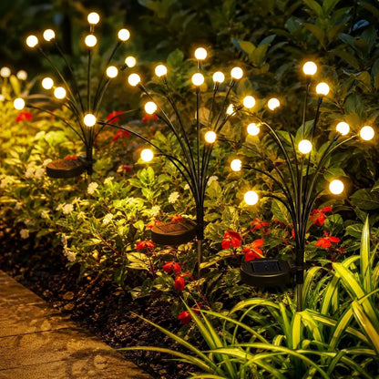 🎉NEW ARRIVAL-49% OFF✨🌿 Solar Firefly Glow Stakes – 32/48/64LED Garden Lights That Dance in the Breeze