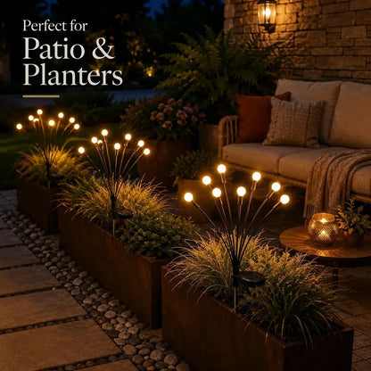 🎉NEW ARRIVAL-49% OFF✨🌿 Solar Firefly Glow Stakes – 32/48/64LED Garden Lights That Dance in the Breeze